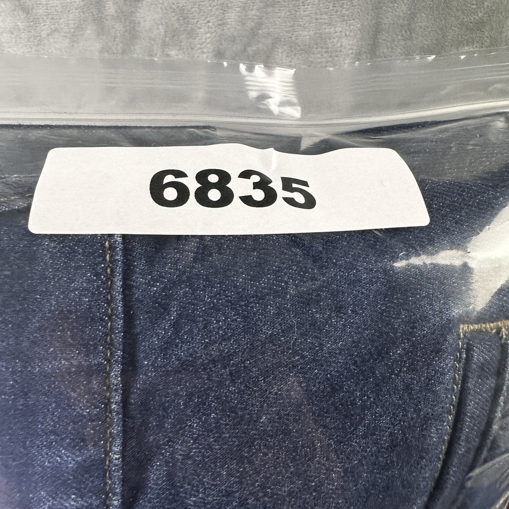 Crew '96 Denim Trouser Size 33 Dark Wash Wide Leg High Rise Jeans Button Fly - Picture 14 of 14